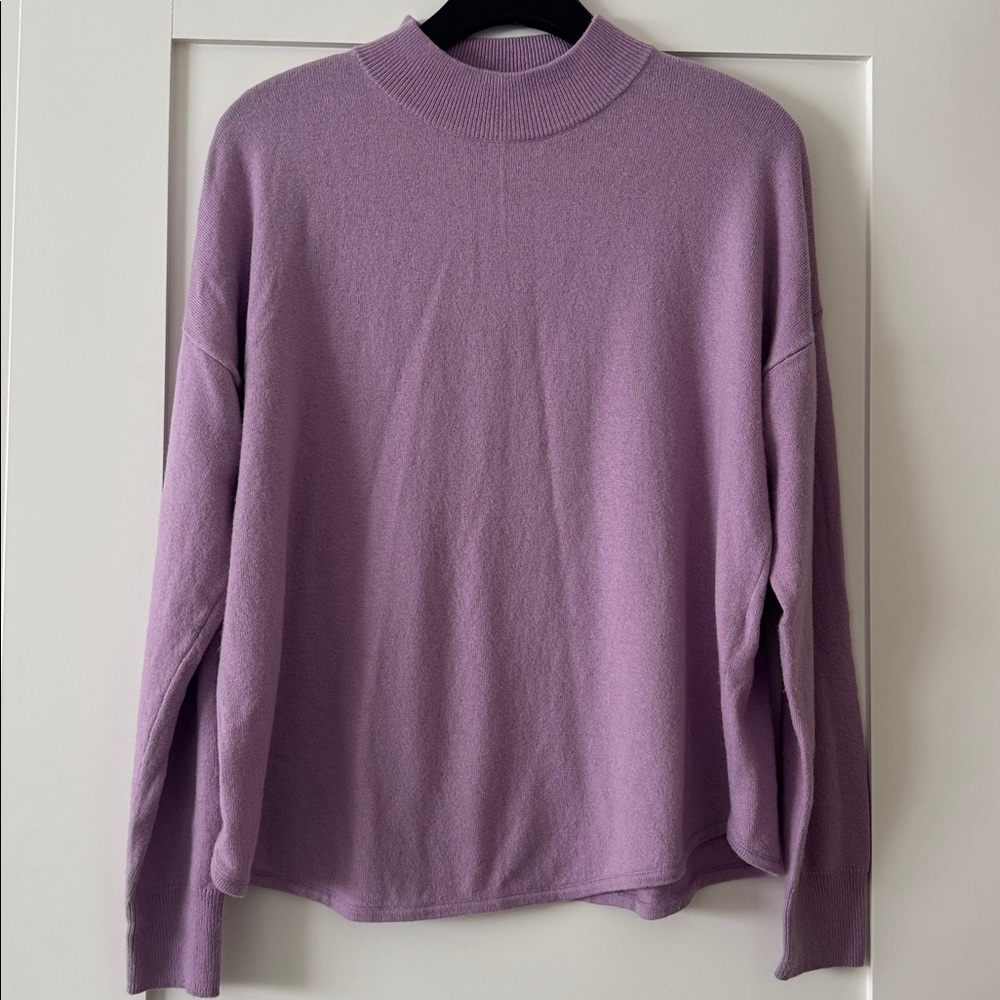 Madewell Lavender Crew Neck Wool Blend Sweater